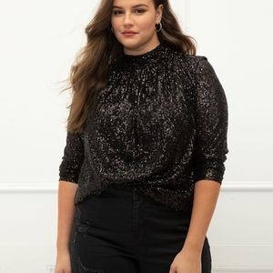 NWT Eloquii Sequin Blouse